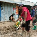 TMMD Kodim Bojonegoro, Satgas Dan Masyarakat Bangun Gorong-Gorong Dusun Nglambangan