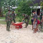 TMMD Kodim Bojonegoro, TNI Dan Masyarakat Timbun Jalan Dengan Pedel