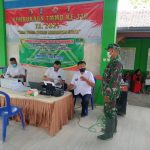 Terapkan Prokes, Satgas TMMD Bojonegoro Dampingi Dinas Dukcapil Berikan Layanan Kependudukan