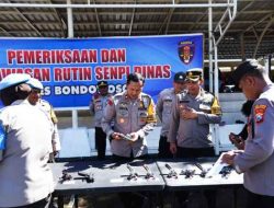 Polres Bondowoso Gelar Pemeriksaan Senjata Api Personel